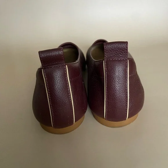 Everlane Chestnut/Burgundy Leather Glove Flats Size 7.5 - Picture 4 of 7